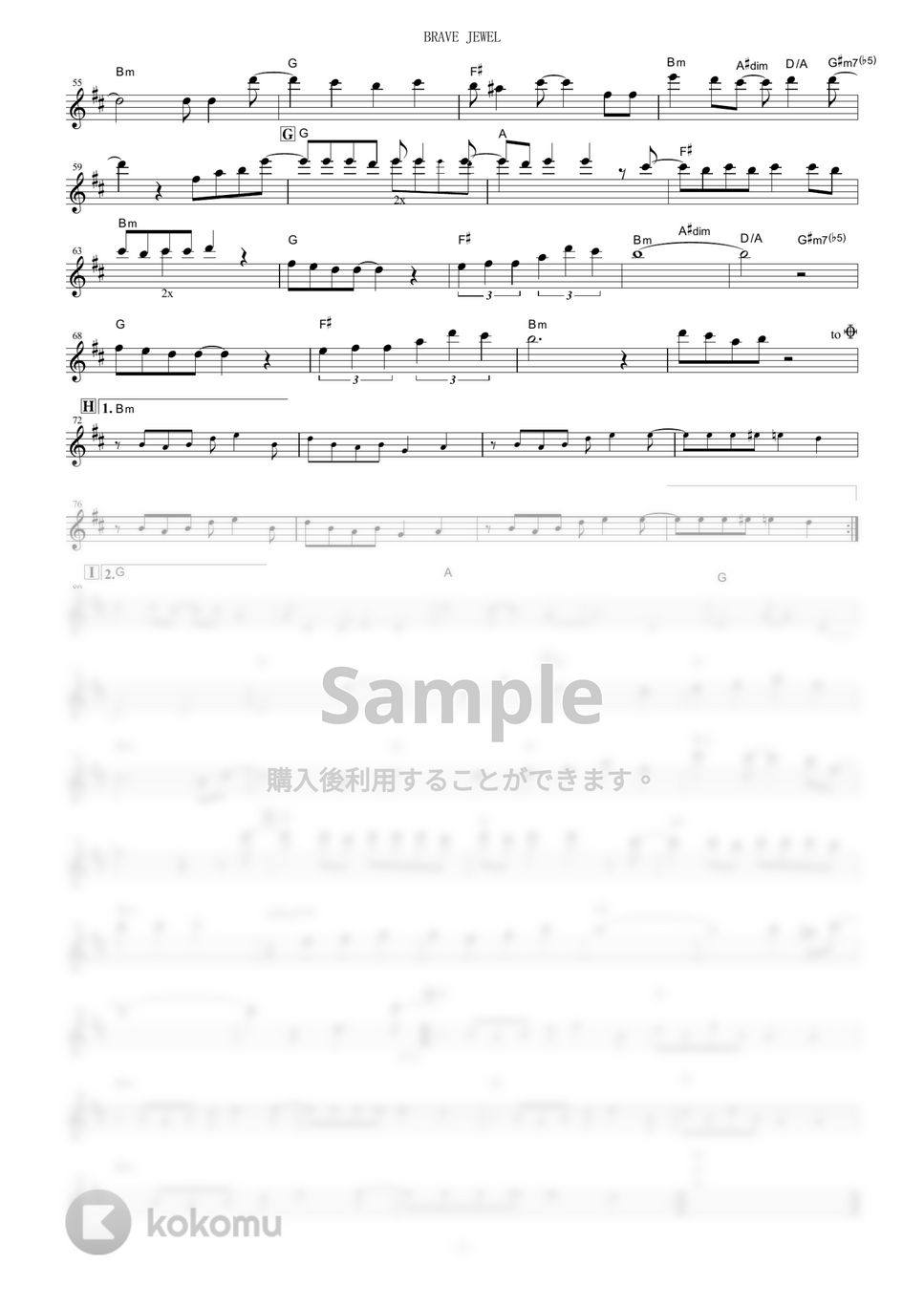 BanG Dream! 2nd Season（バンドリ！） - BRAVE JEWEL【in Bb】 by muta-sax