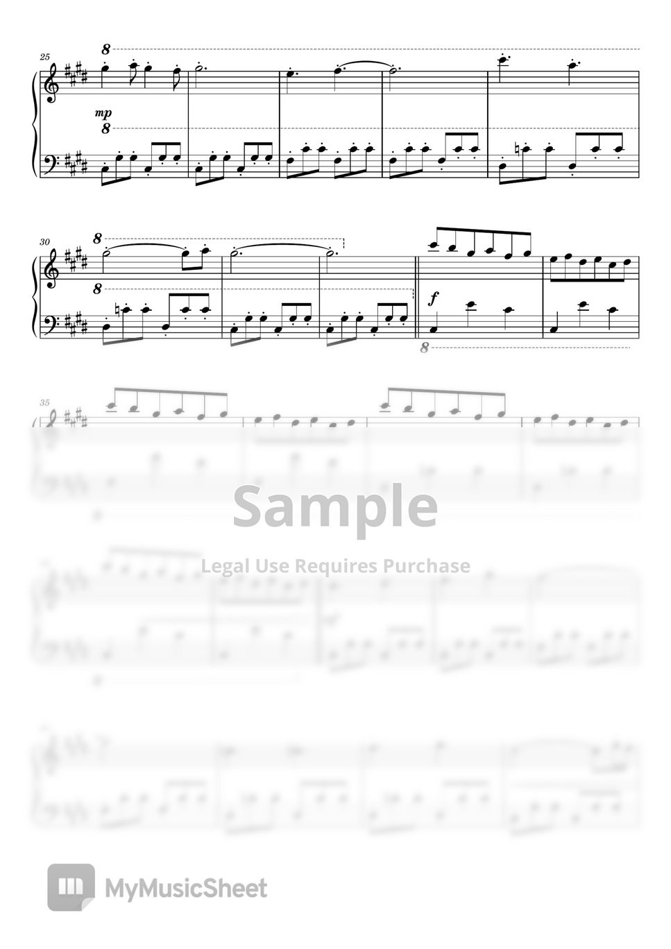 The vampire masquerade Sheet music for Piano, Violin, Guitar