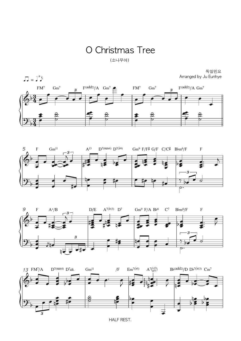 o-christmas-tree-o-tannenbaum-carol-jazz-ver-sheets-by-ju-eunhye