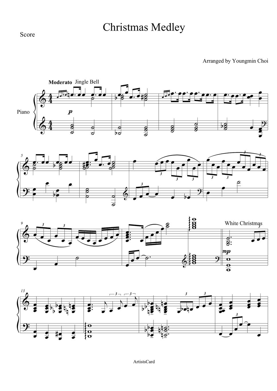 christmas-famous-christmas-carol-medley-sheet-by-artists-card