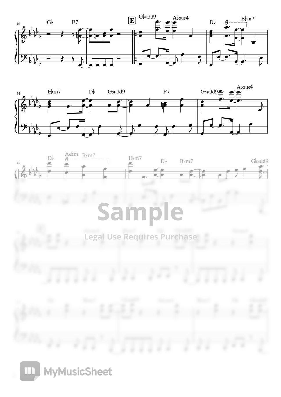 Yorushikaヨルシカ Flower And Badger Game花人局 Piano part 楽譜