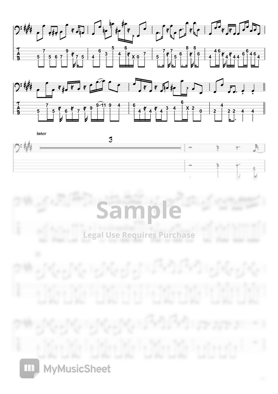 Yoasobi basstab 5strings sheets by swbass