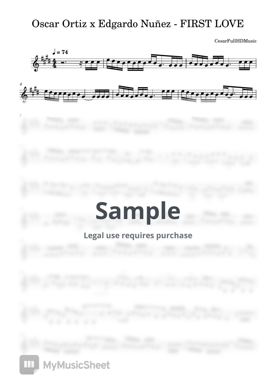Oscar Ortiz x Edgardo Nuñez FIRST LOVE Sheets