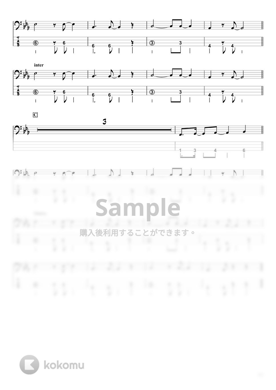 平井大 Stand by me, Stand by you. (『ベースTAB譜』) タブ + 五線譜 by swbass