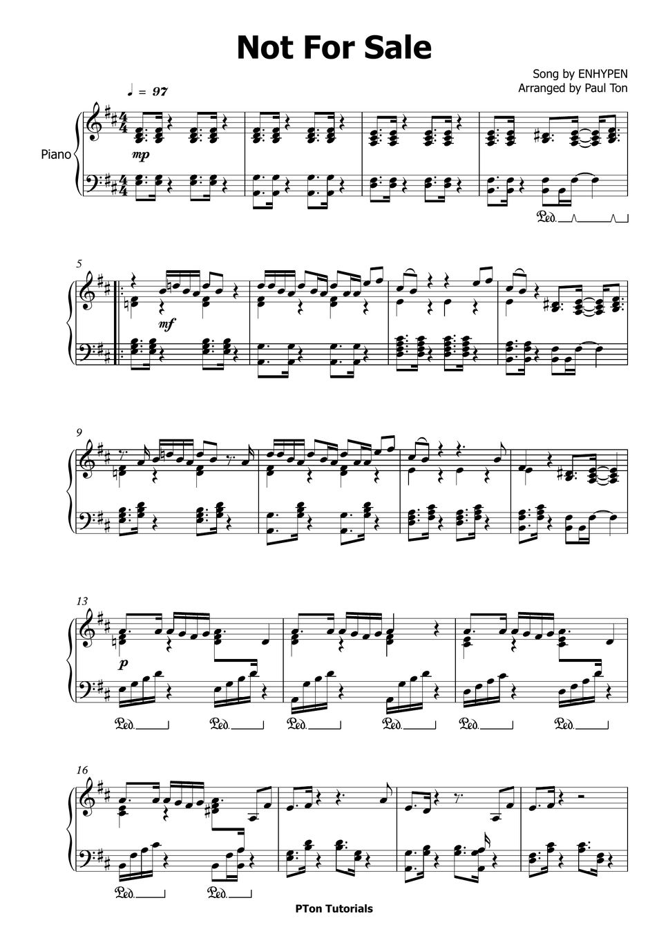 ENHYPEN - Not For Sale Hoja