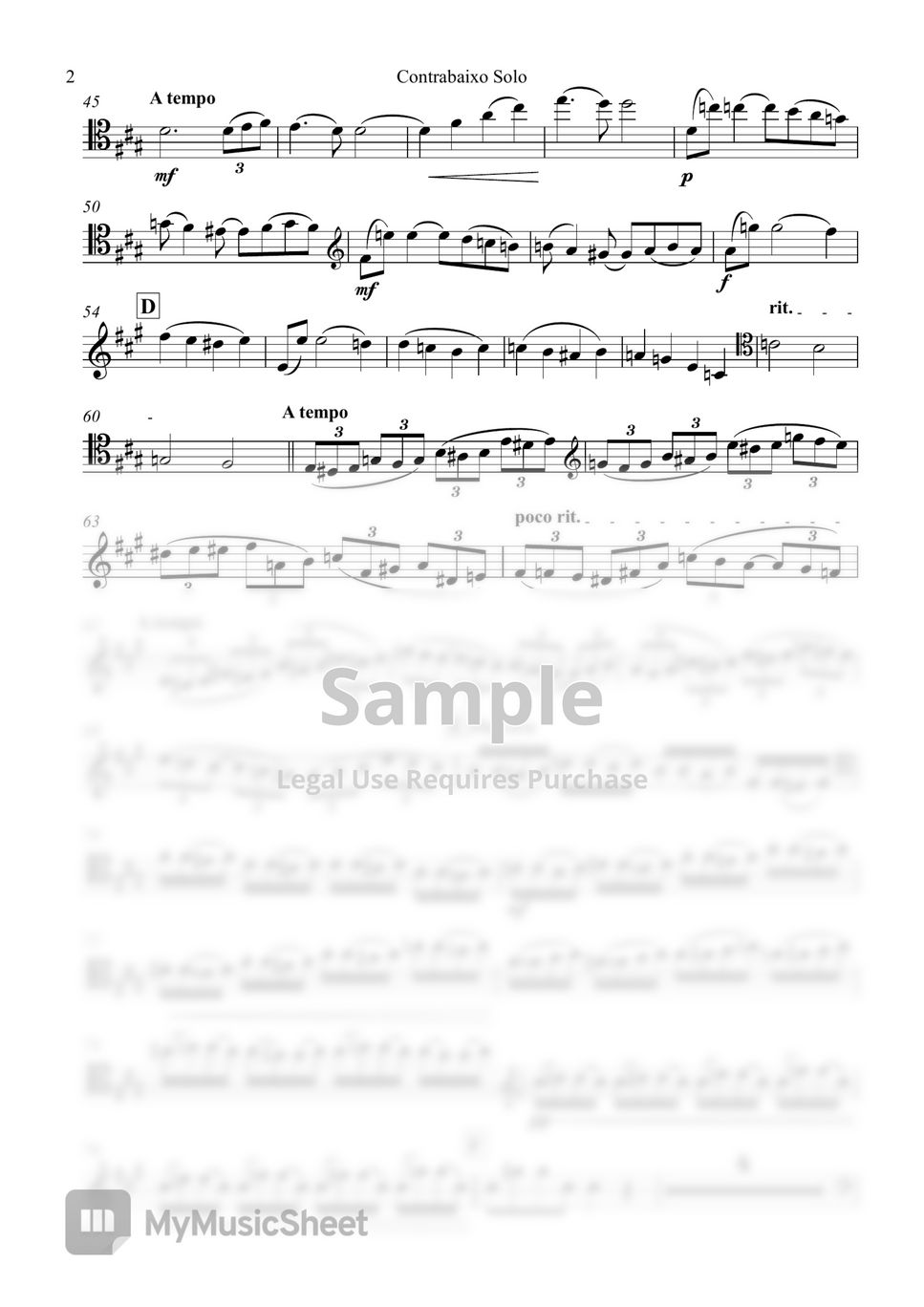 Serge Koussevitzky Double Bass Concerto in E minor (DB Solo) Sheets