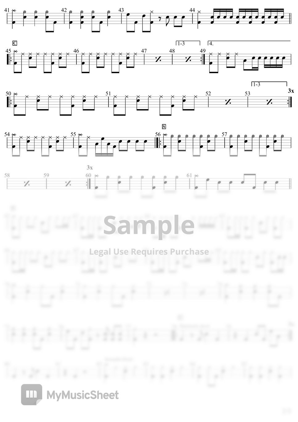 Yoasobi ano yume o nazotte tracing a dream drum sheets