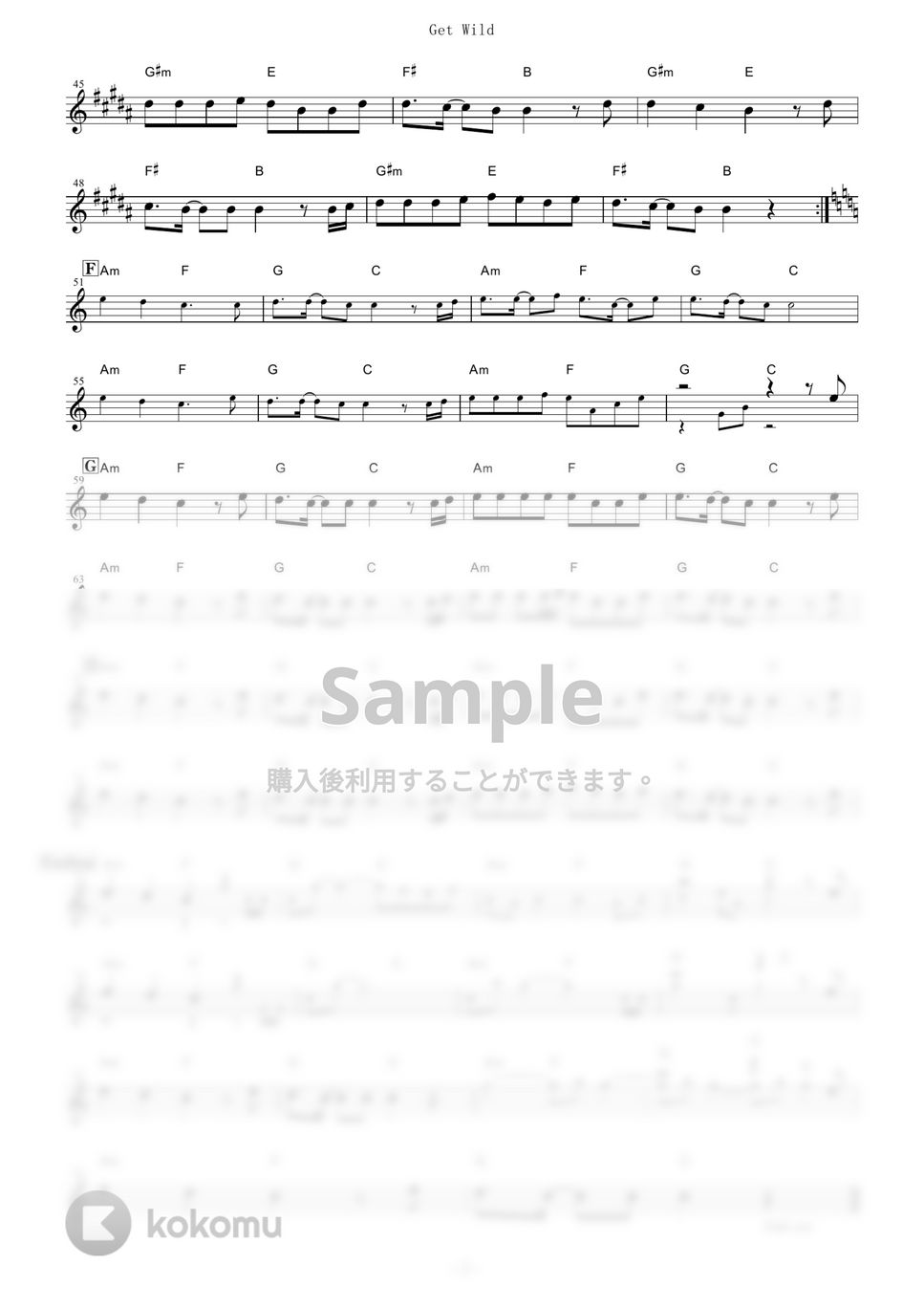 TM NETWORK - Get Wild (『シティーハンター』 / in C) by muta-sax