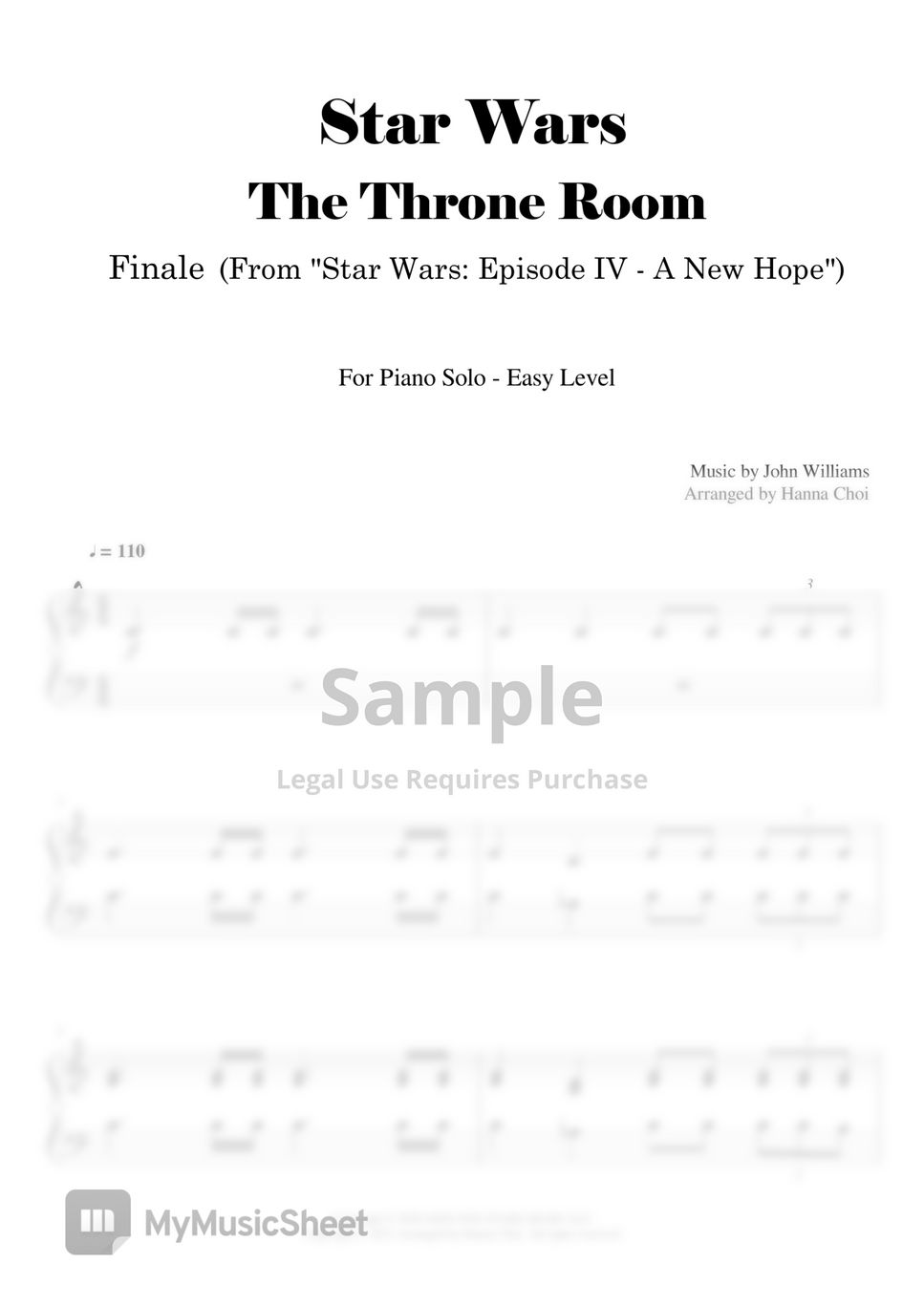 John Williams - Star Wars - The Throne Room 스타워즈 (Piano Solo Easy)