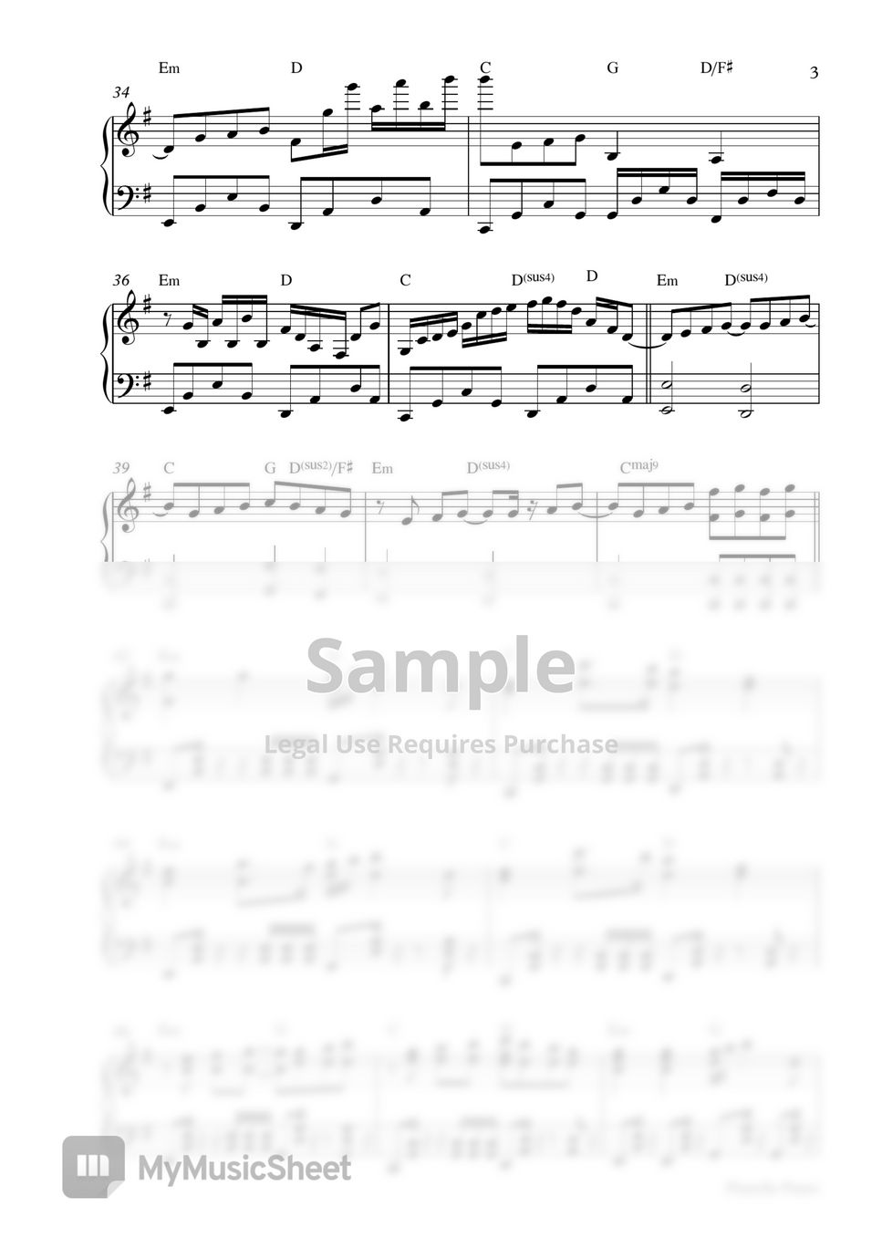 Alan Walker - Darkside (Piano Sheet) by Pianella Piano