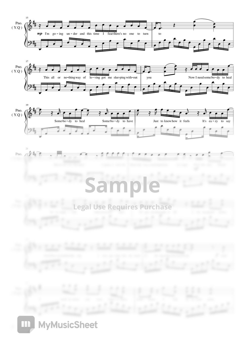 Lewis Capaldi - Someone You Loved (Piano play) Sheets by Arithen Jacks