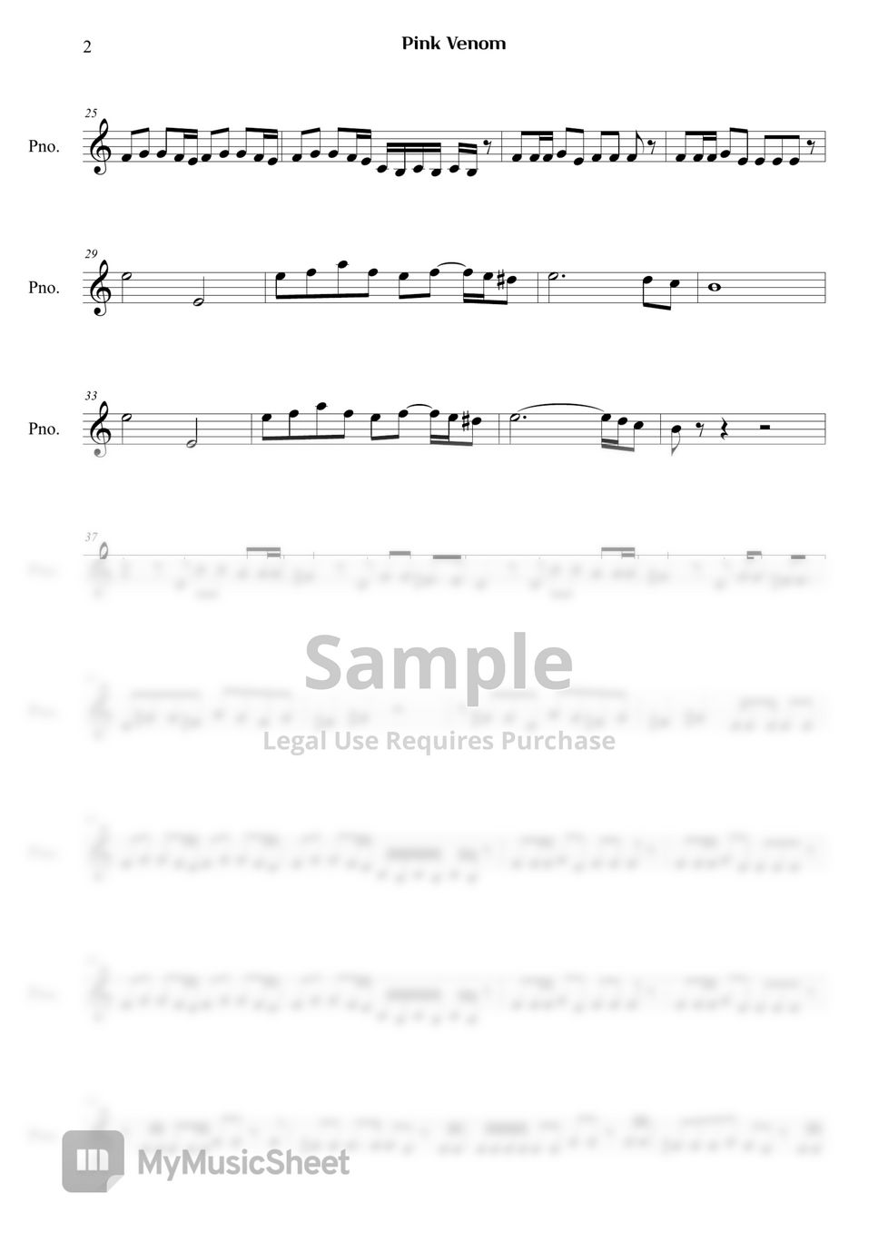 BLACKPINK - Pink Venom Sheets by Right Now Piano