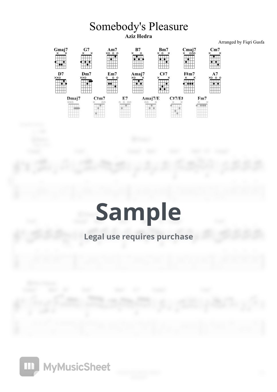 Aziz Hedra - Somebody's Pleasure TAB+1 Staff by Fiqri Gusfa