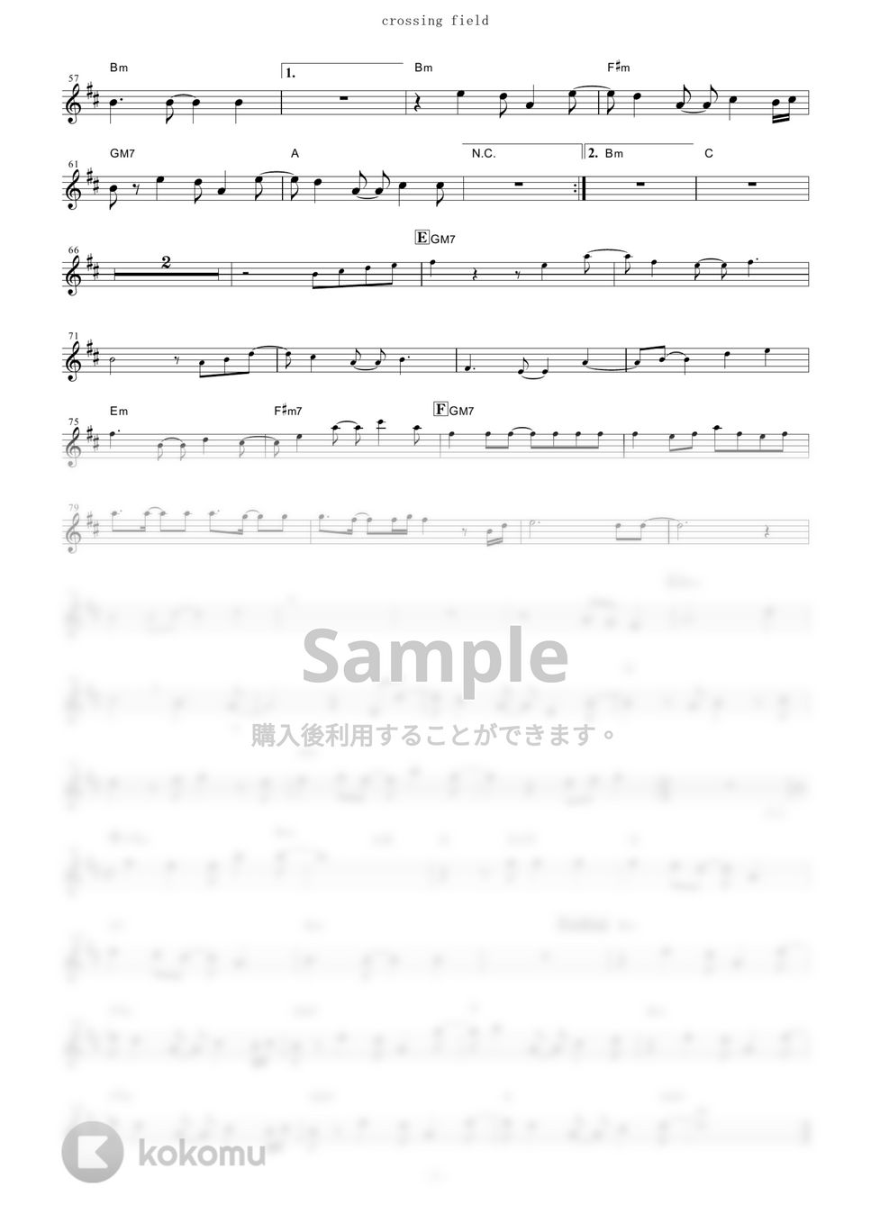 ソードアート・オンライン - crossing field【in Eb】 by muta-sax