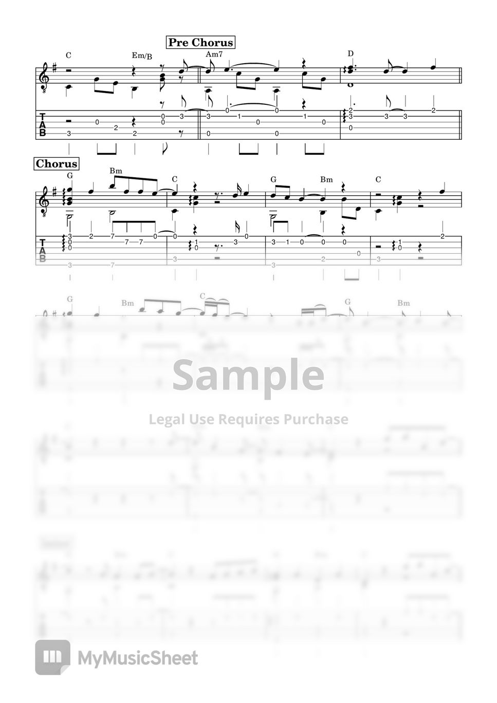 billie-eilish-what-was-i-made-for-fingerstyle-tab-1staff-by-yuta