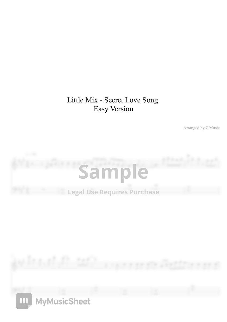 Little Mix - Secret Love Song (Easy Version) by C Music