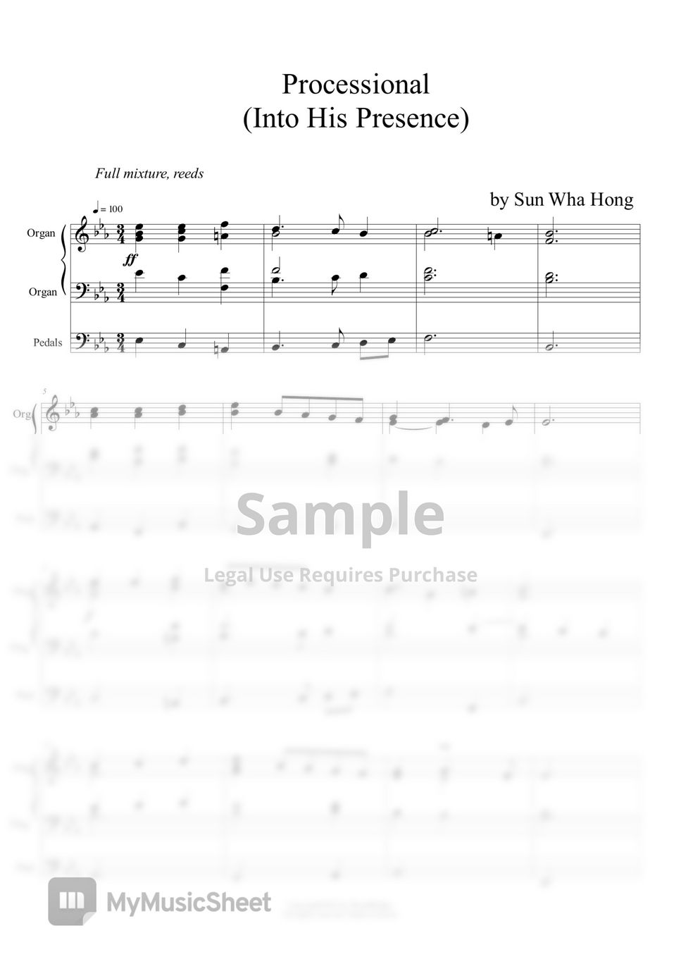 Sun Wha Hong - Processional (Into His Presence) (self-composed)