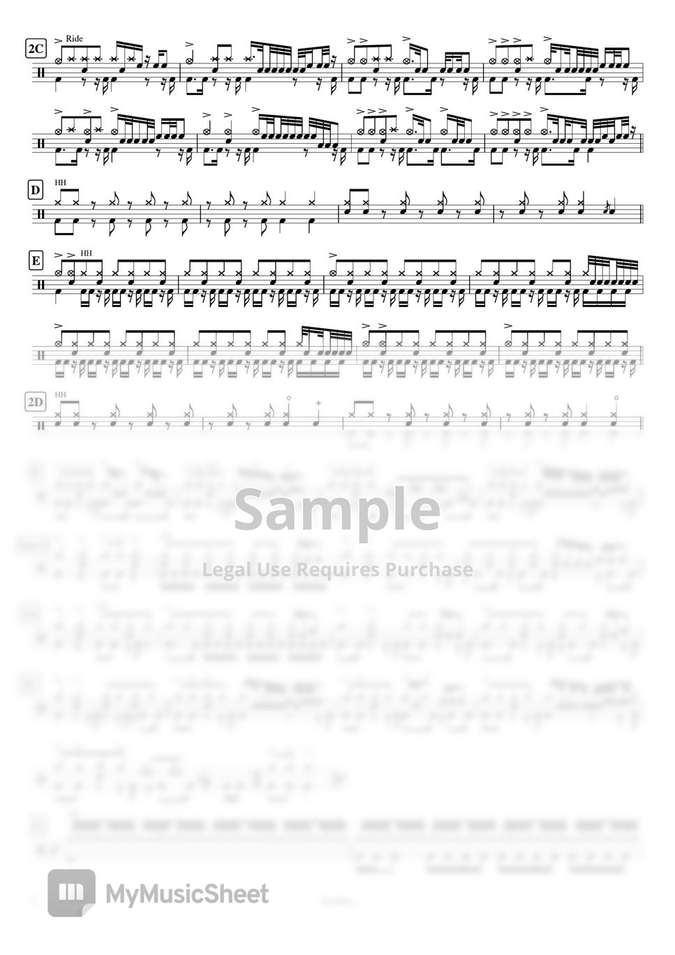 Black Sabbath - Iron Man by Cookai's J-pop Drum sheet music!!!