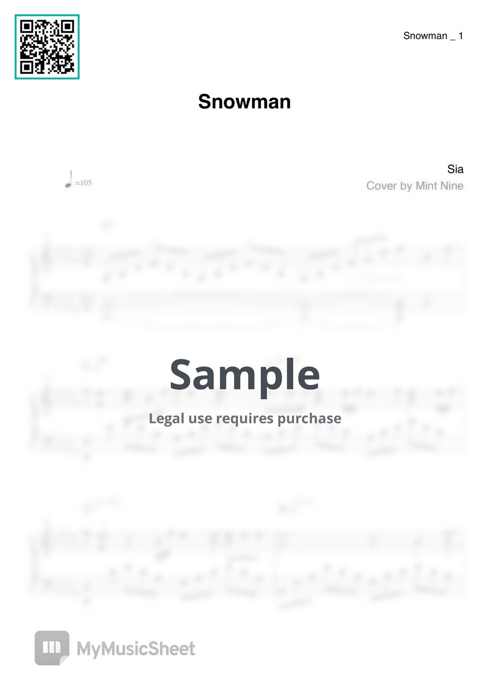 Sia - Snowman by Mint Nine