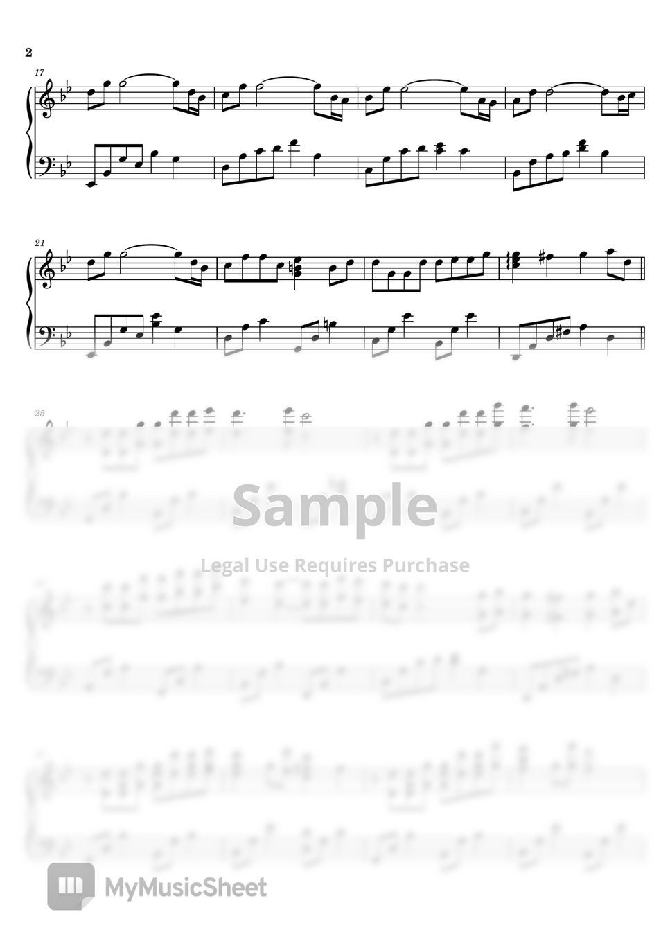 Kim Yoon Snow Flower (Sheet Music, MIDI,) 악보 by Roxette