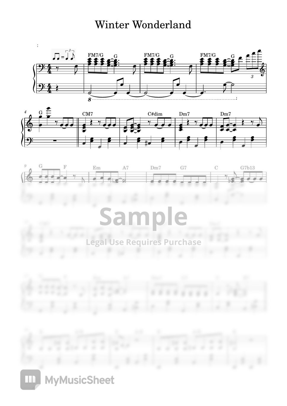 Michael Buble - Winter Wonderland (Winter Wonderland/Michael Buble/Ckey) by Piano cloud
