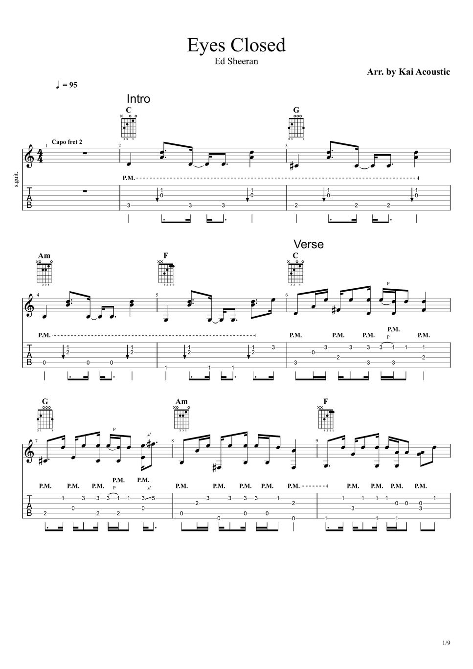 Ed Sheeran Eyes Closed Nuty by Kai Acoustic