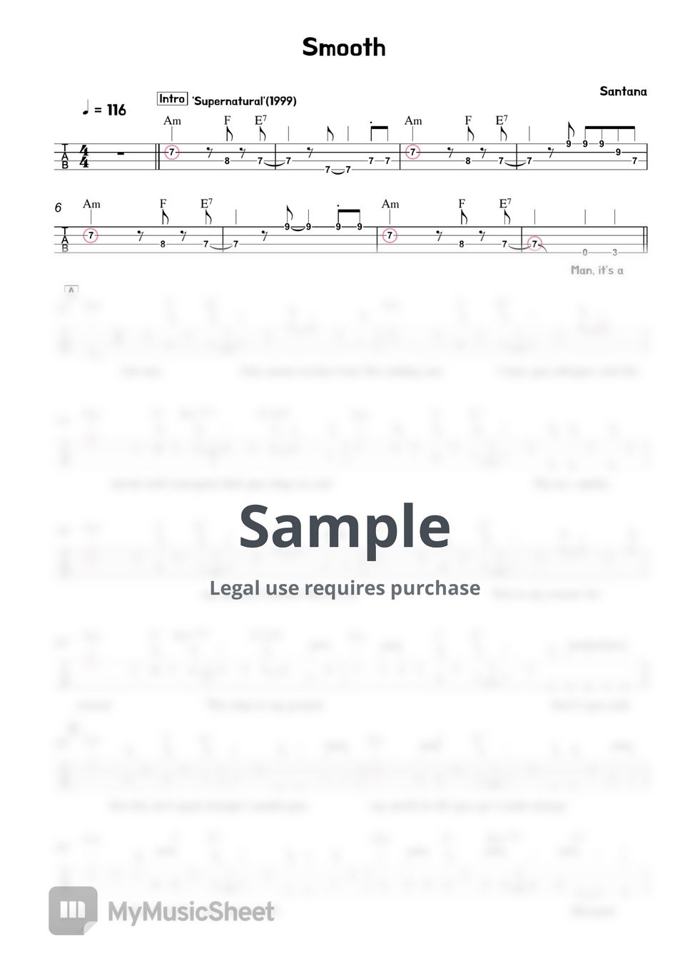 Santana(ft. Rob Thomas) - Smooth Sheets by 김미(Kimme)