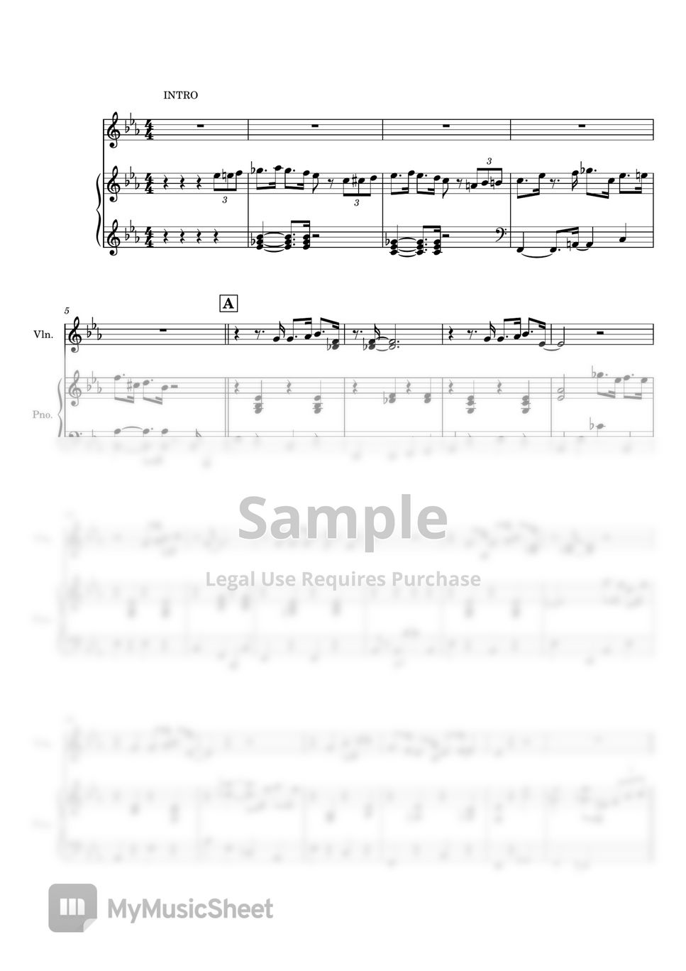 Monster's INC - Monster's INC Duo (Piano/Violin) Sheets by AsukA818