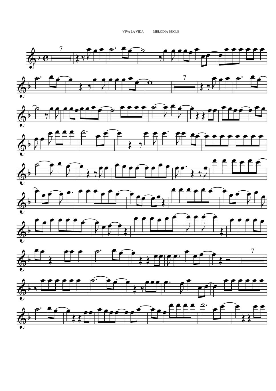 Viva la Vida - Coldplay (Alto Sax) 楽譜 by Ismael Dorado