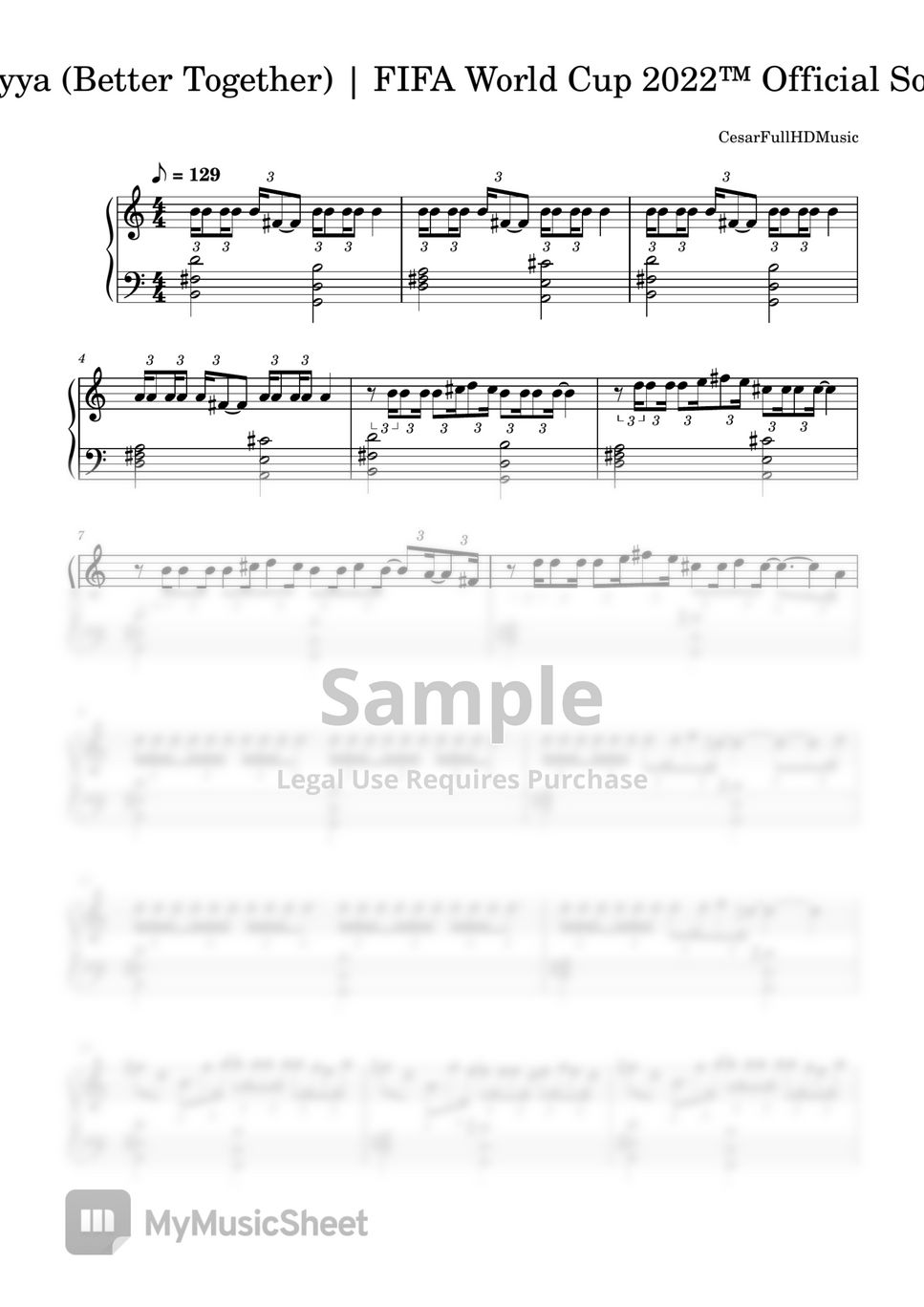 fifa-world-cup-2022-hayya-hayya-better-together-partitura