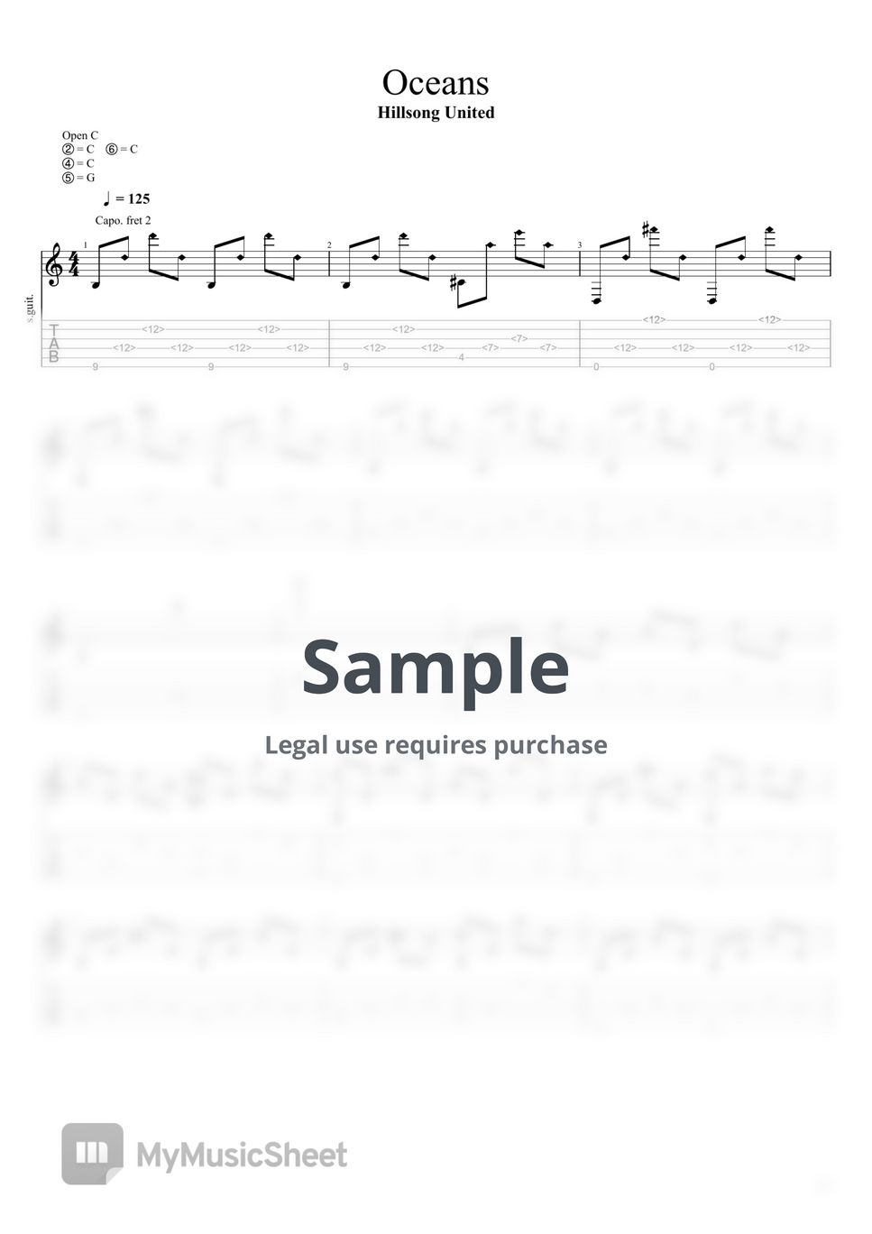 Hillsong UNITED Oceans Tab + 1staff by Titus Major