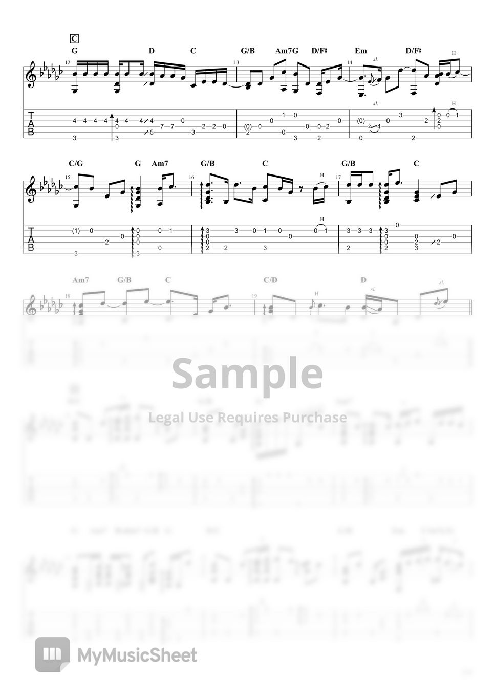 BUMP OF CHIKEN - スノースマイル (ソロギター、fingerstyle) by kattin025