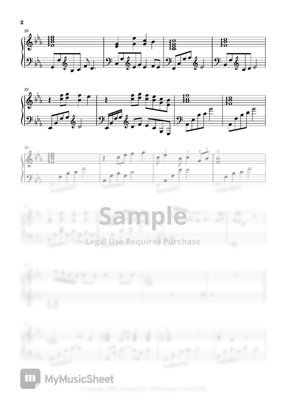 KBS 드라마 추노 OST 비익련리 [25현 이중주] 악보 by 1225가야금