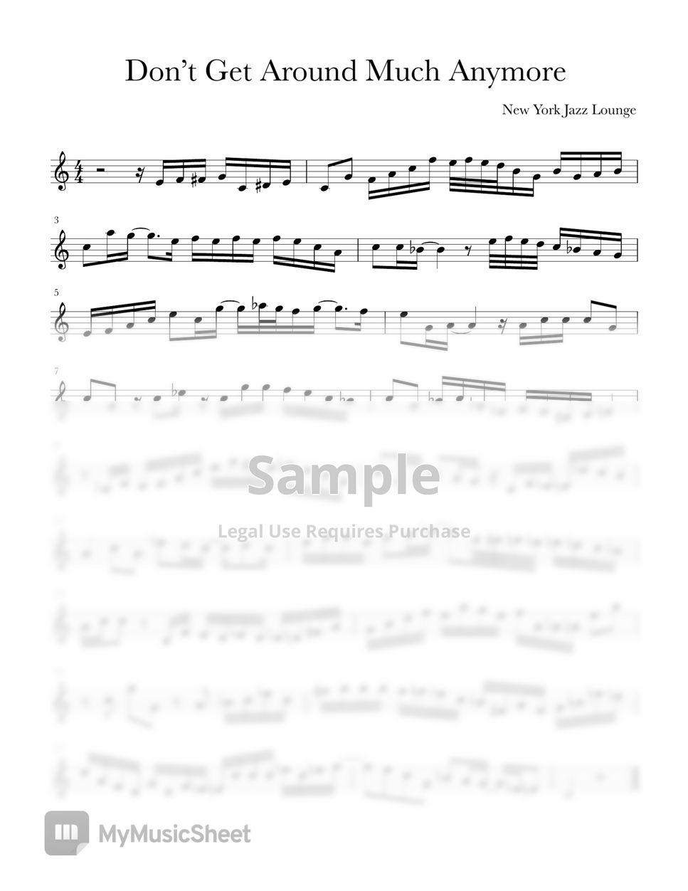 New York Jazz Lounge Don’t Get Around Much Anymore (Flute Version