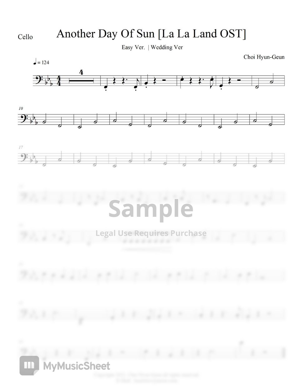 Another Day of Sun | Classic Piano Trio - Easy Ver