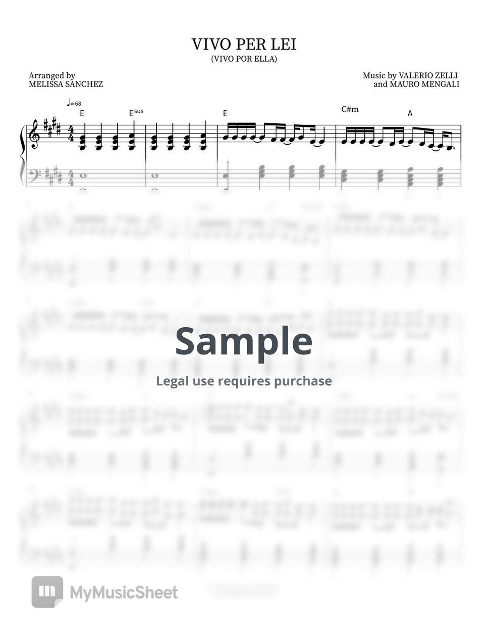 Andrea Bocelli - Vivo Per Lei (Vivo Por Ella) by Melissa Sanchez