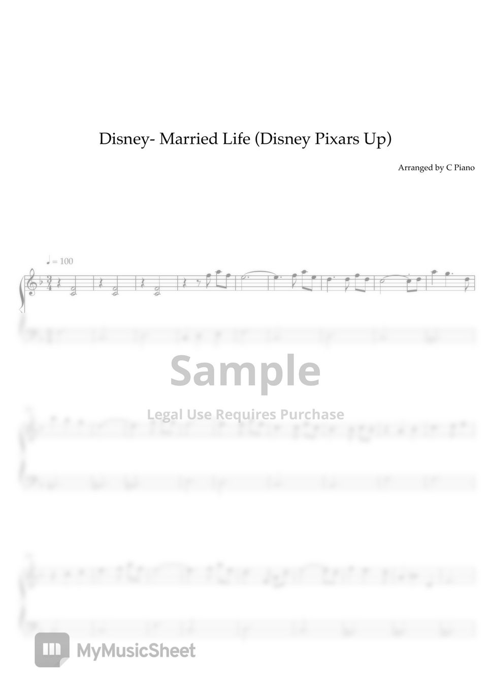 Michael Giacchino - Married Life (Easy Version) by C Piano