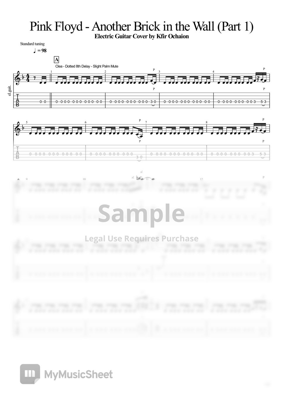 Another Brick in the Wall (Part 3) Tab by Pink Floyd (Guitar Pro) - Full  Score