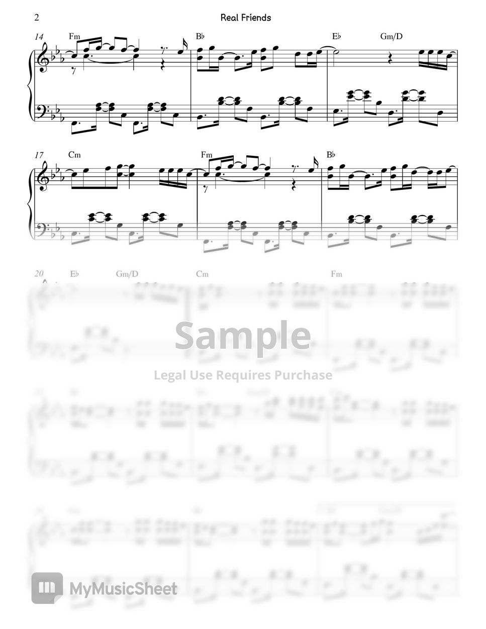 Camila Cabello Real Friends Sheets by Gloria L.