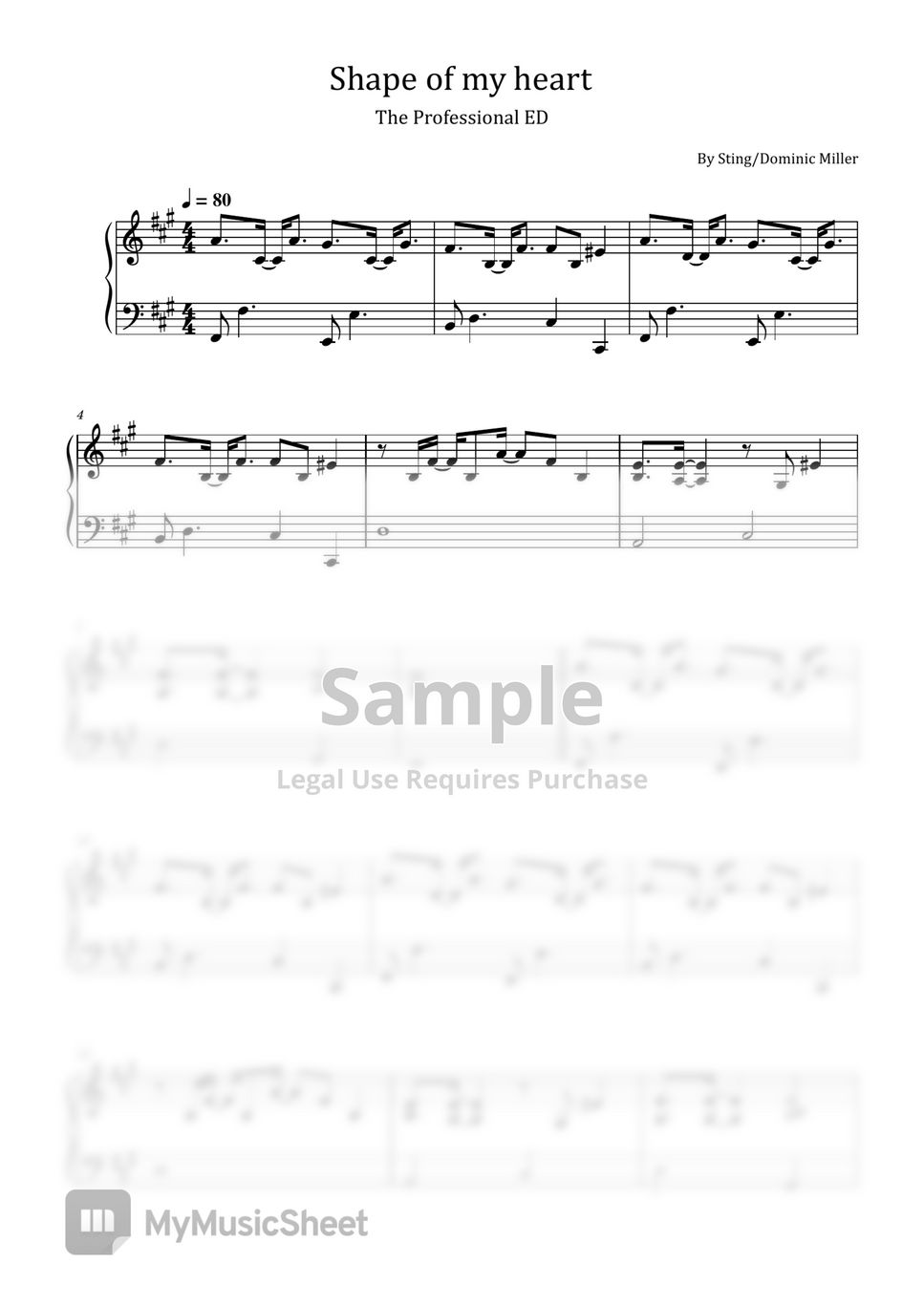 Sting/Dominic Miller Shape Of My Heart (Sting The Professional ED