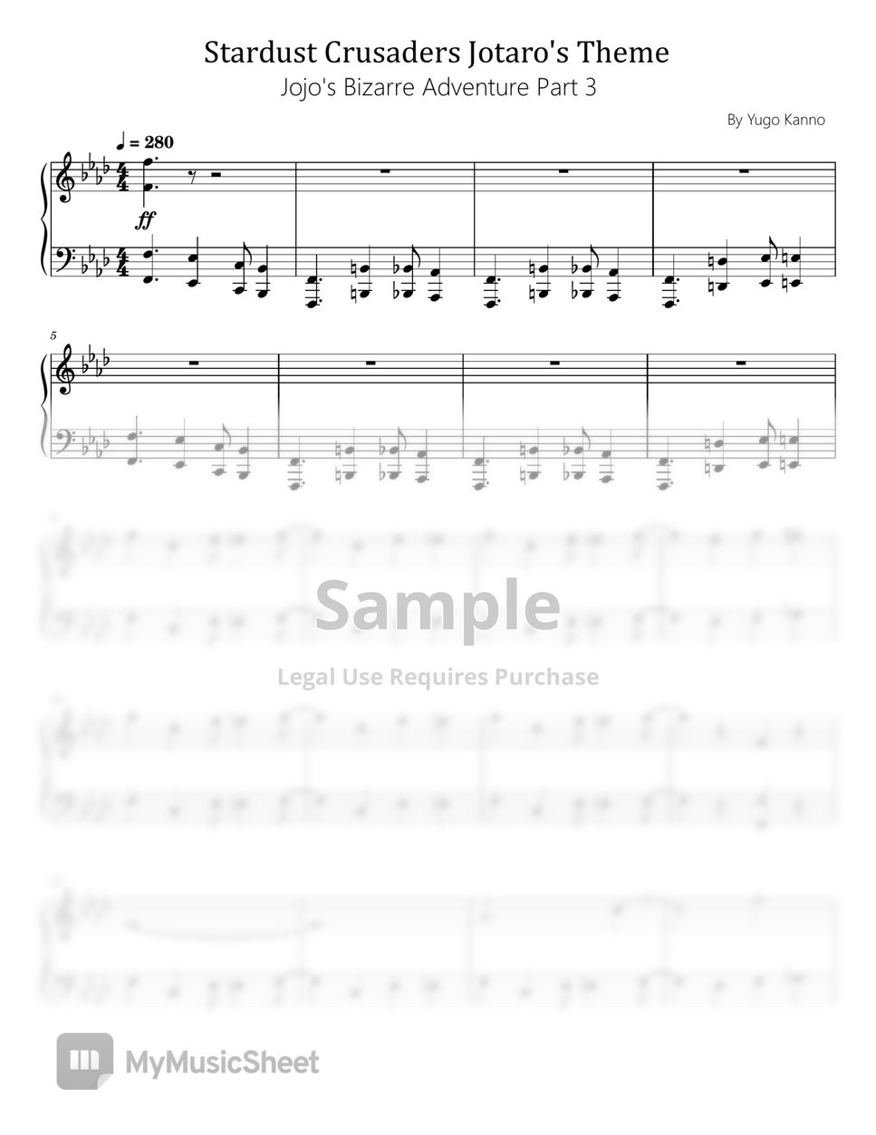 Yugo Kanno Stardust Crusaders (Jotaro's Theme From Jojo's Bizarre