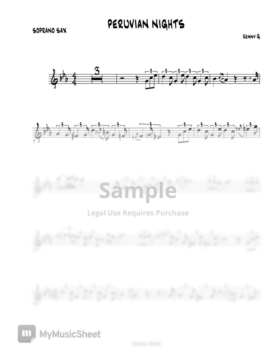 Peruvian Nigths - Kenny G (Soprano Sax) by Ismael Dorado