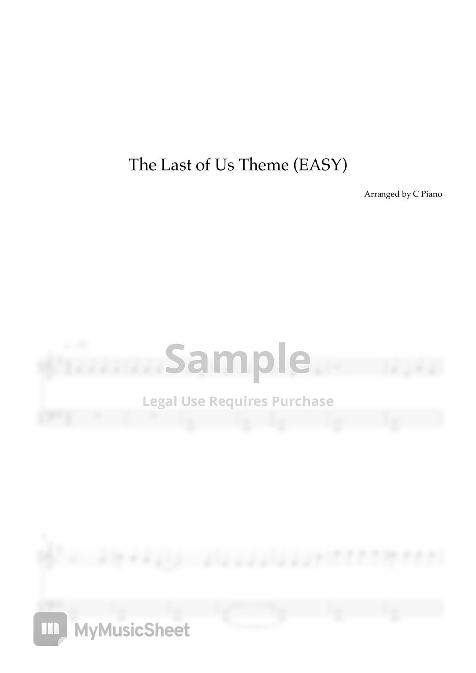 Gustavo santaolalla the last of us main theme easy version sheets