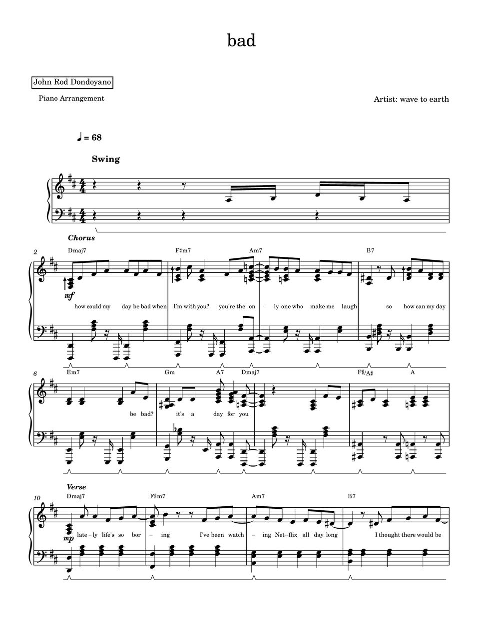 גל ארצה - רע (PIANO SHEETגל ארצה - רע (PIANO SHEET  