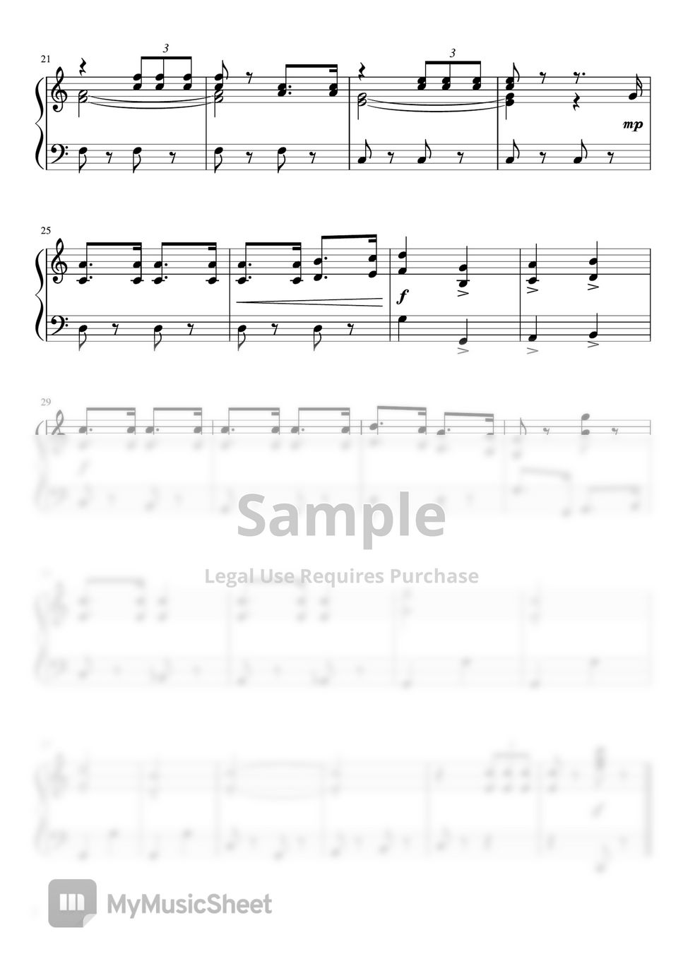 Jimmie Dodd - Mickey Mouse March (Cdur・Piano solo beginner 〜intermadiate) by pfkaori
