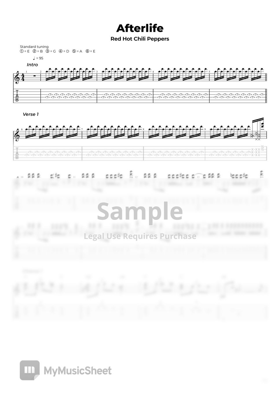 Red Hot Chili Peppers Afterlife Sheets by Nikola Gugoski