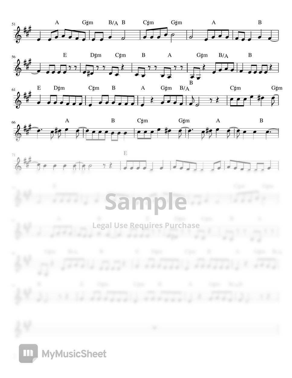 Bts permission to dance sheet music