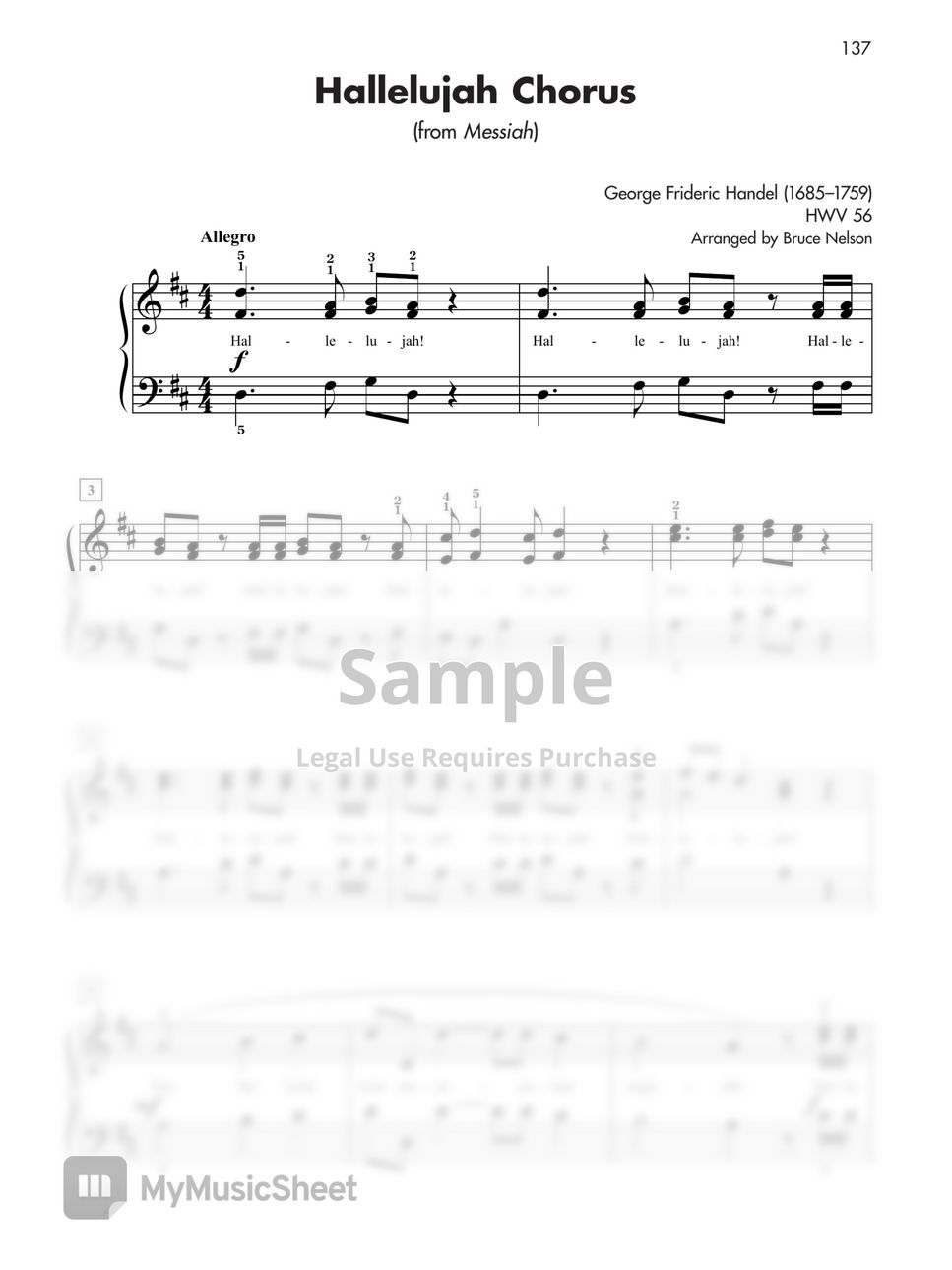 Artist Hallelujah Chorus pdf Sheets By Artist