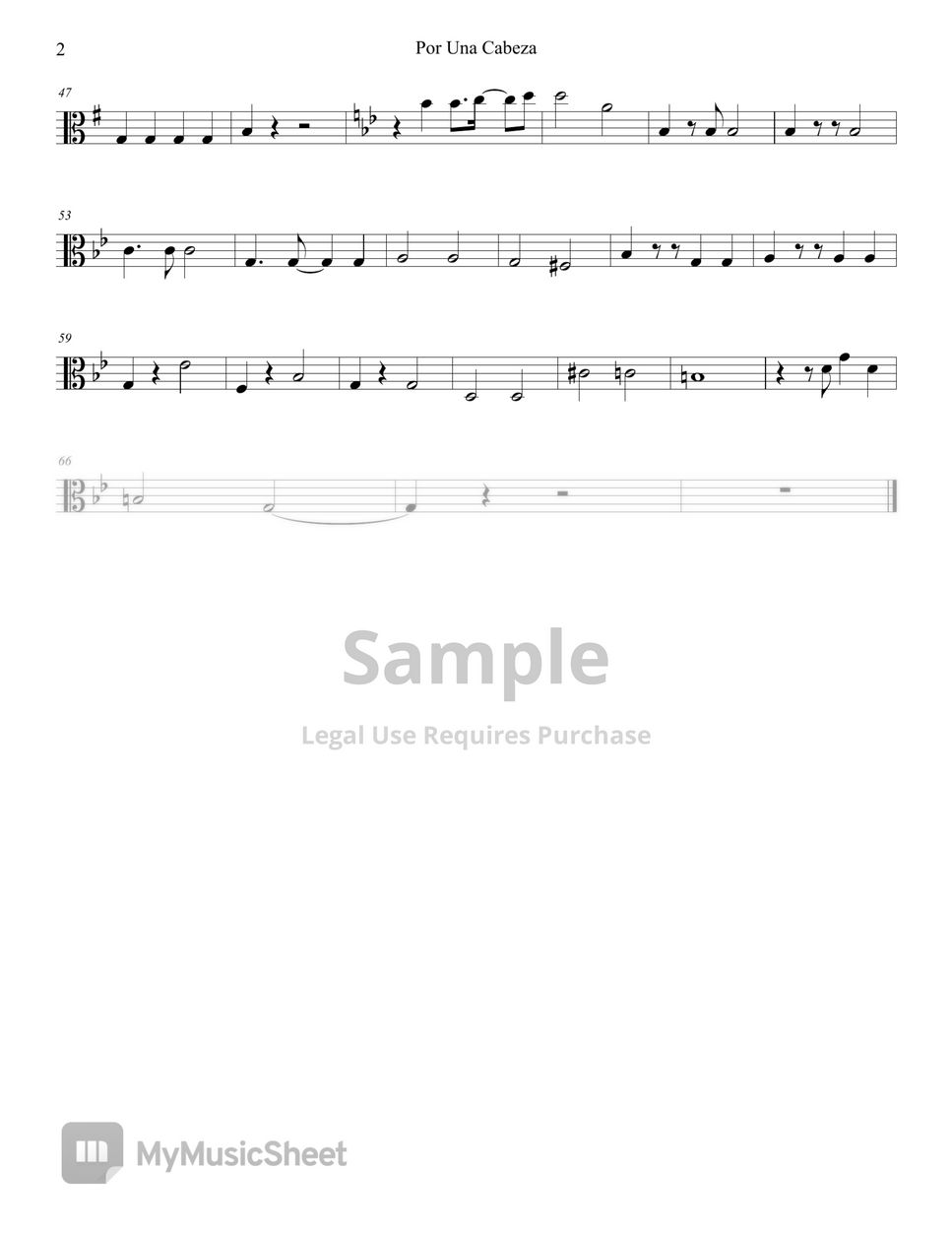 Carlos Gardel por una cabeza (Flute, String Quintet) Sheets