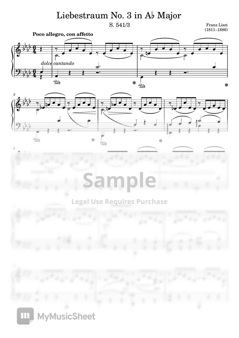 Franz Liszt - Liebestraum S. 541 No. 3 in A♭ Major – Liszt by Franz Liszt